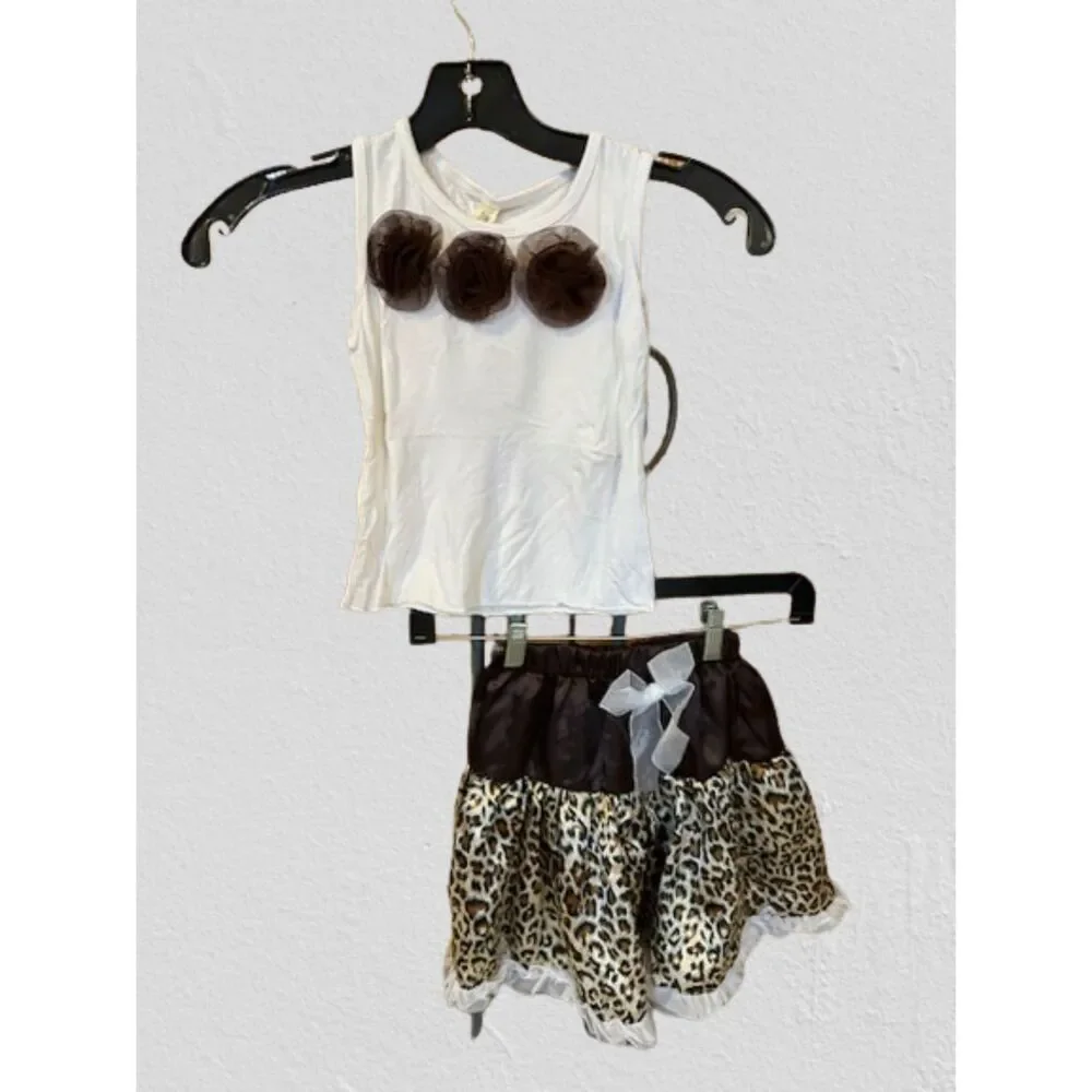 Brown Cheetah 2 pc Petti Outfit  BRCH3T  3T  (I) NWT Boutique